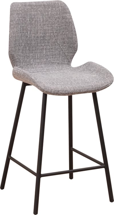 Barkruk - Lichtgrijs - Zithoogte 67cm - Ergonomisch - Rugleuning - Set van 1