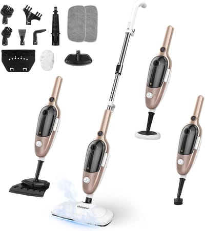 Stoomreiniger - Multifunctionele reiniger - Grondig schoonmaken - Draagbaar en veelzijdig - 450 ml - Rosé Goud