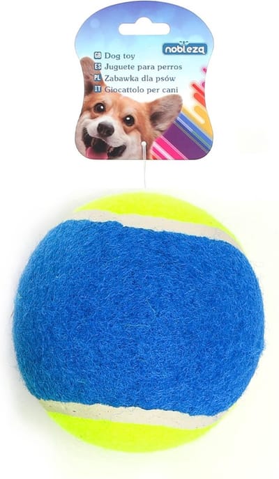 Nobleza Tennisbal voor Honden - Massief Rubber - Apporteerspeelgoed - Ø 7,2 cm - Blauw