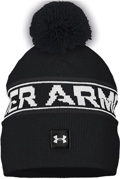 Under Armour Halftime Pom Beanie- Zwart Wit