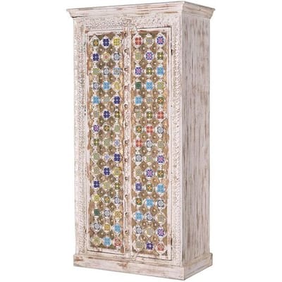 Giner y colomer Kledingkast van mangohout, 90 cm, moderne mediterrane stijl - 180x90x50