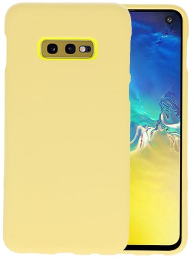 Hoesje Geschikt voor de Samsung Galaxy S10e - Backcover Color Telefoonhoesje - Geel