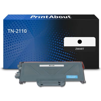 PrintAbout huismerk Toner TN-2110 Zwart Geschikt voor Brother