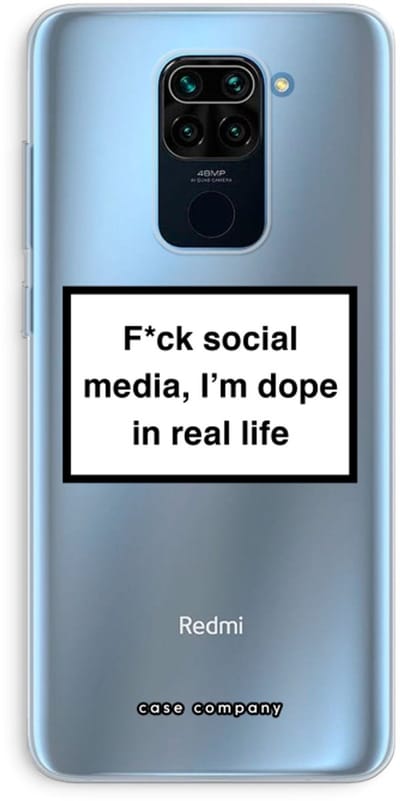 Case Company® - Hoesje geschikt voor Xiaomi Redmi Note 9 hoesje - I'm dope - Soft Cover Telefoonhoesje - Bescherming aan alle Kanten en Schermrand