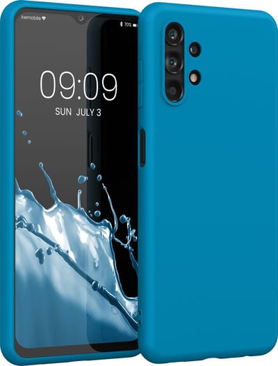kwmobile telefoonhoesje geschikt voor Samsung Galaxy A13 4G - Hoesje voor smartphone - Back cover in Caribisch blauw