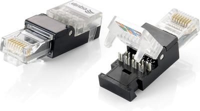 Equip 121165 kabel-connector RJ-45 Zwart, Transparant