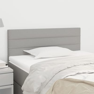 vidaXL - Hoofdbord - 80x5x78/88 - cm - stof - lichtgrijs