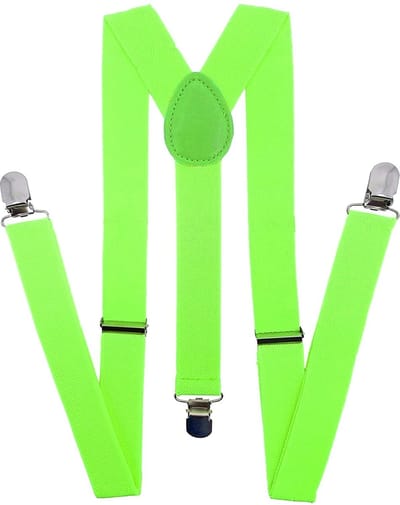 Fako Fashion - Heren Bretels - Dames Bretels - Effen - 100cm - Fluo Groen