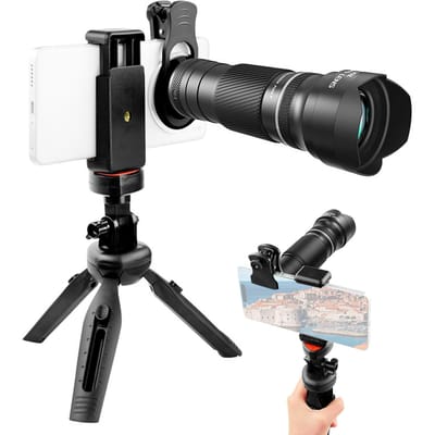 40X Zoomlens met Statief Telefoon Telelens Telefoon Telescoop Telefoon Camera Lens voor Wandelen Kamperen
