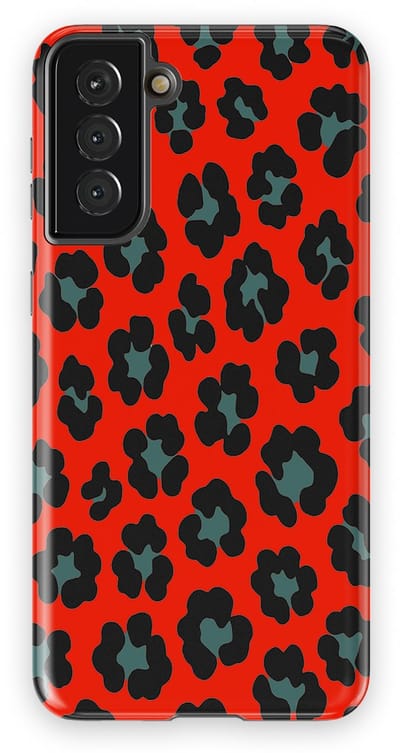 DripCase Luipaard Hoesje Samsung Galaxy S21 Plus | Backcover met Mag | Hoesje met Dierenprint Samsung Galaxy S21 Plus Jungle Blaze