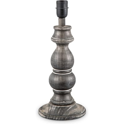 Home Sweet Home - Landelijke tafellamp voet Banjo voor lampenkap - Antraciet - 15/15/44cm - gemaakt van Hout - geschikt voor E27 LED lichtbron -