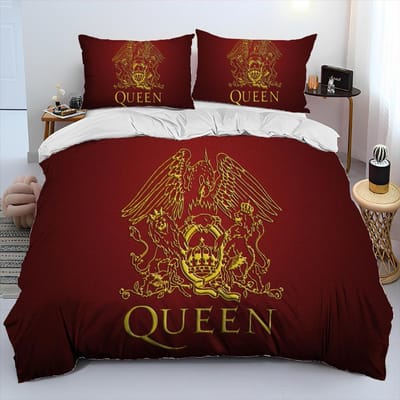 Freddie Mercury Queen-Rock-Band Dekbed Dekbedovertrek Beddengoed Set Dekbedhoes Bedset Dekbedhoes Kussensloop King Queen Maat Beddengoed Set 150*200cm 3pcs