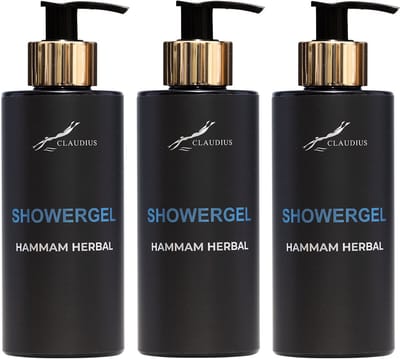 Showergel Hammam Herbal 300 ml - gouden pomp - 3 stuks