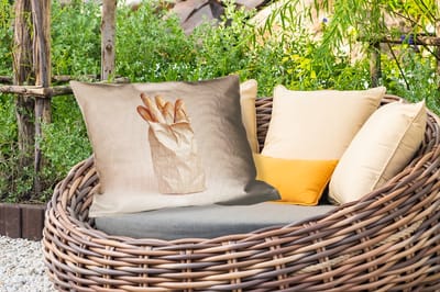 Buitenkussens - Baguette - Brood - Stokbrood - Beige - 60x40 cm - Weerbestendig