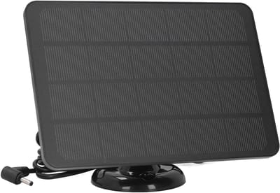 Zonnepaneel Oplader - Draagbare Stroom - Camera Voeden - IP65 Waterdicht - 10W Vermogen - Zwart