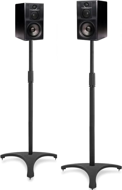 Verstelbare Speakerstandaard Set van 2, Hoogte 86-127 cm, Kabelbeheer, Draagvermogen 3.6 kg per stuk, Perfect voor Thuisgebruik en Evenementen