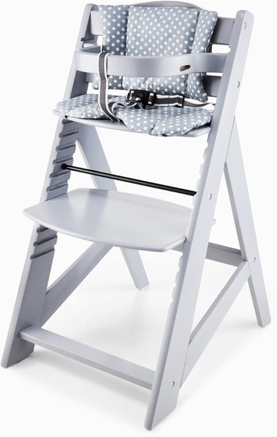 Core® Kinder Eetstoel - Babystoel Voor Aan Tafel Met Dienblad - Baby Stoel Voor Eten - Grijs - 32cm x 44cm x 87cm