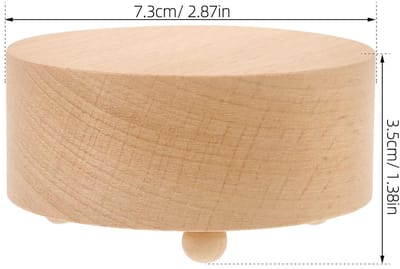 Dailygoody - Muziekdoos Doe-Het-Zelf - Houten Basisaccessoire - Kaki - Creatief Speelgoed - Zelf muziekdoos maken - Geschikt voor kinderen - 2 stuks