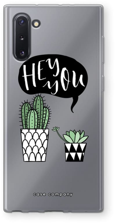 Case Company® - Hoesje geschikt voor Samsung Galaxy Note 10 hoesje - Hey you cactus - Soft Cover Telefoonhoesje - Bescherming aan alle Kanten en Schermrand