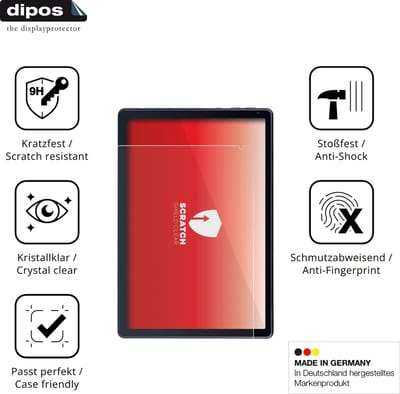 dipos – 2x Pantserfolie geschikt voor MUISOO MUIC10702 10.1 Zoll | 9H Screenprotector