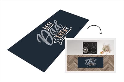 Keukenloper - Loper keuken - Quotes - Papa - Best dad ever - Spreuken - 120x50 cm - Keukenloper vinyl