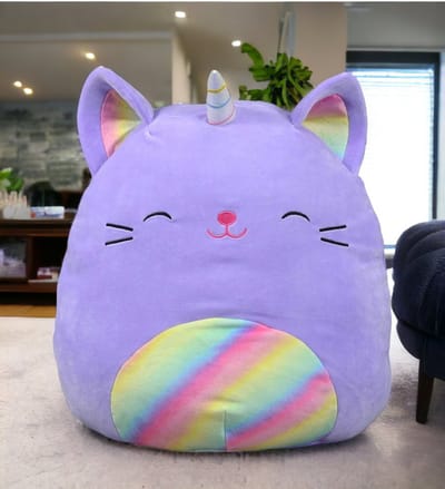 Klikkopers® - Kawaii knuffel - 70CM - Squish Knuffel - knuffel Eenhoorn - Kawaii Kussen - Eenhoren Knuffel - Unicorn Knuffel - Paars Kat Knuffel - Mega Groote Knuffel