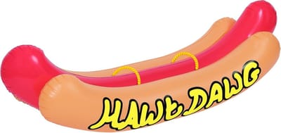 Gigantische Opblaasbare Hotdog Zwembad Float voor Zomerplezier