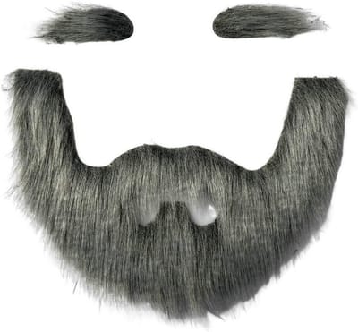 Set van Neppe Snorren en Baarden - Zelfklevend Gezichtshaar voor Kostuums en Halloween Feestjes (Grijs Zwart)