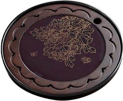 Dienbladen Theeblad Huishoudelijk theeservies Dienblad Thee Zee Rond Wateropslag en afvoer Kleine droge theetafel Koffietafeldecoratie