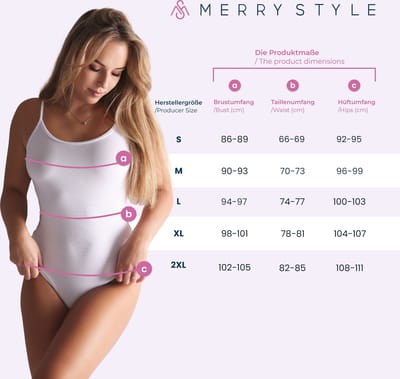 Merry Style Dames Body - Bodysuit - Lange Mouwen – Viscose – Zwart3 – S – MS-MS10-BD113