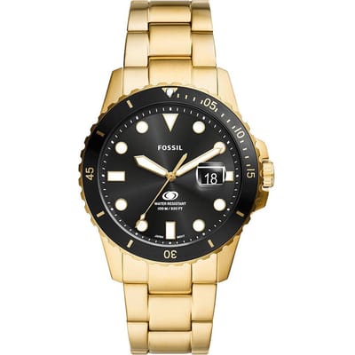 Fossil Fossil Blue Heren Horloge Goudkleurig FS6035