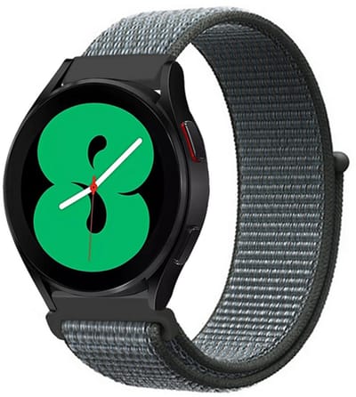 By Qubix - Sport Loop nylon bandje - Donkergrijs / blauw gemêleerd - Geschikt voor Xiaomi Redmi Watch 5 Active / Redmi Watch 5 Lite