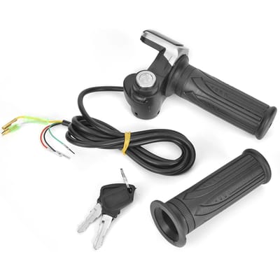 Gashendel Waterdichte Elektrische Fiets Snelheid Achteruit Stuur voor Scooter black