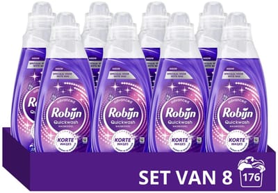 Robijn - Advanced Quickwash Vloeibaar Wasmiddel Optimum White 22 Wasbeurten - 8 x 837 ml - Voordeelverpakking