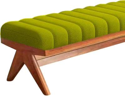 Buitenbank Kussen - Zitkussen Tuin - Comfort Verhogend - Waterafstotend Stof - 30x100cm - Lichtgroen