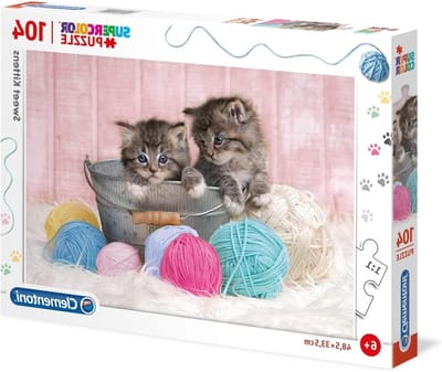 Legpuzzel Kittens - Kinderpuzzel Katten - Ontspanning en Educatie - Intensieve Kleurenwereld - 48.5 x 33.5 cm - Meerkleurig