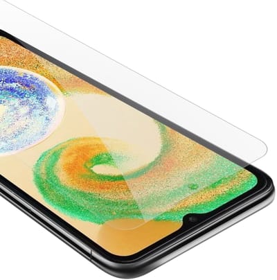 Cadorabo Screenprotector geschikt voor Samsung Galaxy A04s - Pantser film Beschermende film in KRISTALHELDER Geharde (Tempered) display beschermglas in 9H hardheid met 3D Touch