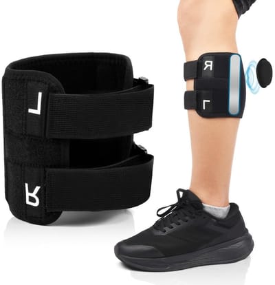 Verstelbare Kuitsteun voor Zenuwen, Ondersteuning voor Kuitspieren, Knieband voor Patella met Afneembare Drukpads voor Hardlopen, Wandelen en Fitness