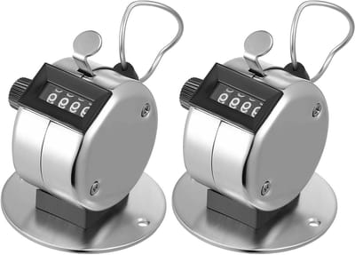 Handmatige Teller - Drukker Teller - Activiteiten Bijhouden - Snel Resetten - Compact Formaat - Zilver