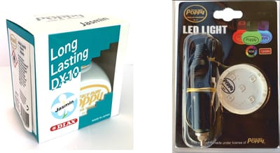 POPPY GRACE MATE® "Jasmijn" Luchtverfrisser 150ML. met Origineel Poppy Grace Mate RGB led Lampje - Luchtverfrisser Auto - vrachtwagen - Luchtverfrisser Huis - Wonen - Boot