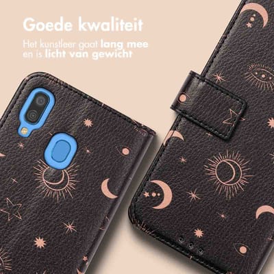 imoshion Hoesje - Geschikt voor Samsung Galaxy A40 - Design Bookcase smartphone - Sky Black