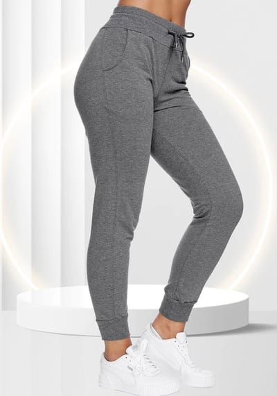 Smith & Solo Joggingbroek Dames - Trainingsbroek Vrouwen - Sportbroek Volwassenen - Katoen - Antraciet S