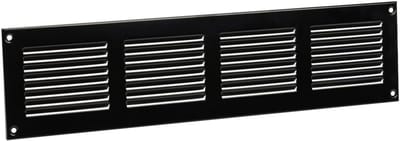 Metalen ventilatierooster 400x100mm met insectenhor voor toevoer en afvoer