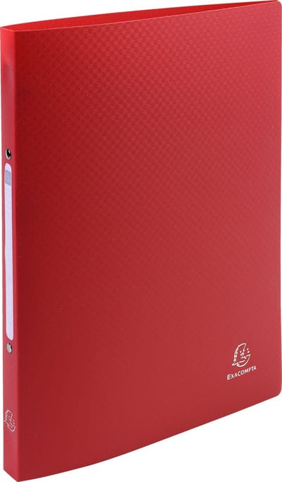 Exacompta 20x Ondoorzichitige Ringband in PP met 2 ringen van 15 mm - A4 - Rood - 54195E