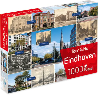 Toen & Nu Puzzel - Eindhoven (door fotograaf Robert Mulder) - 1000 stukjes - Tucker's Fun Factory Legpuzzels