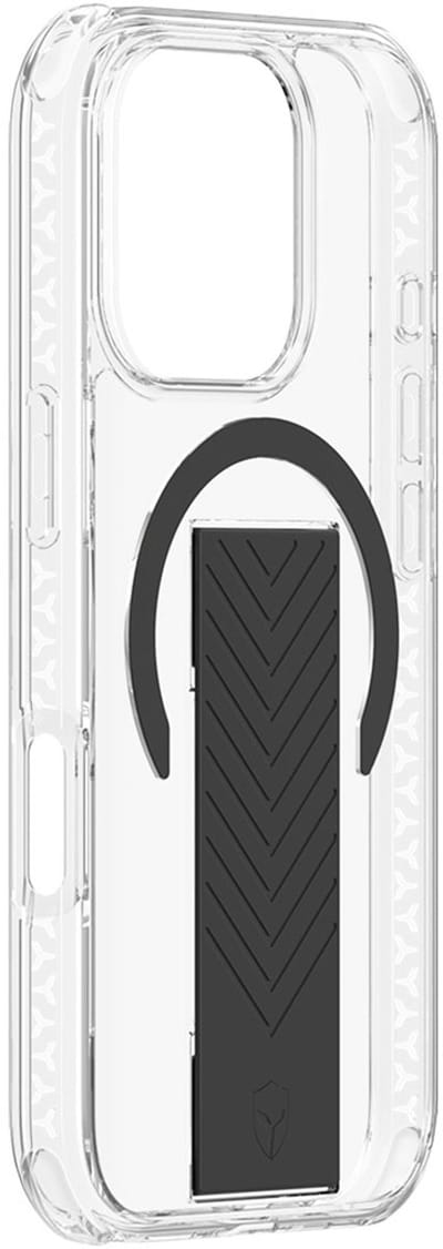 Force Case, Hoesje geschikt voor iPhone 16 Pro - MagSafe Compatibel AIR Grip 3m & Schouderriem Bevestiging, Transparant