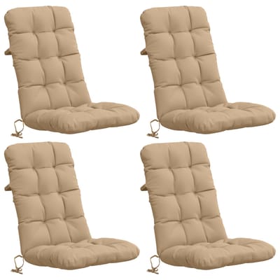 vidaXL - 4-delige - hoogrugkussen - VIANEN - 4 - pcs - 100% - Polyester - Zand
