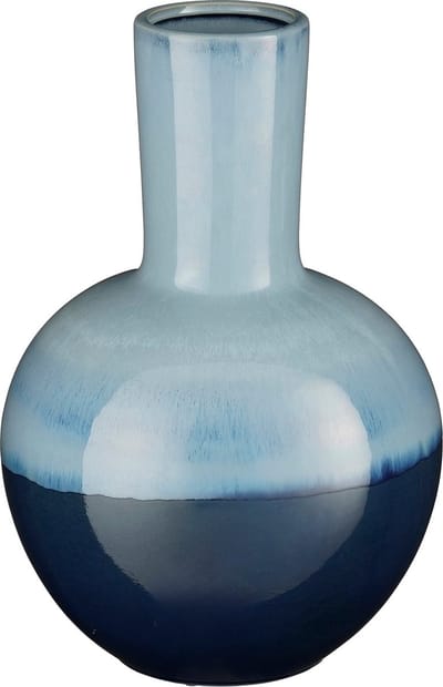 Mica Decorations Holm Vaas - H42 x Ø29 cm - Keramiek - Blauw