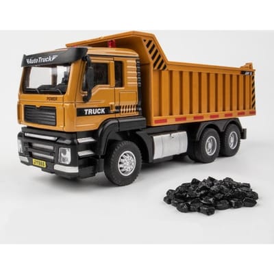 1/50 Stad Zware Kiepwagen Model Diecasts Metaal Speelgoed Slak Kolenmijn Transportvoertuigen Auto Model Geluid En Licht Kindercadeau orange