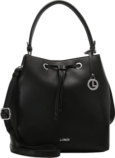 L.CREDI Schoudertas Ebony Hobo Black Zwart